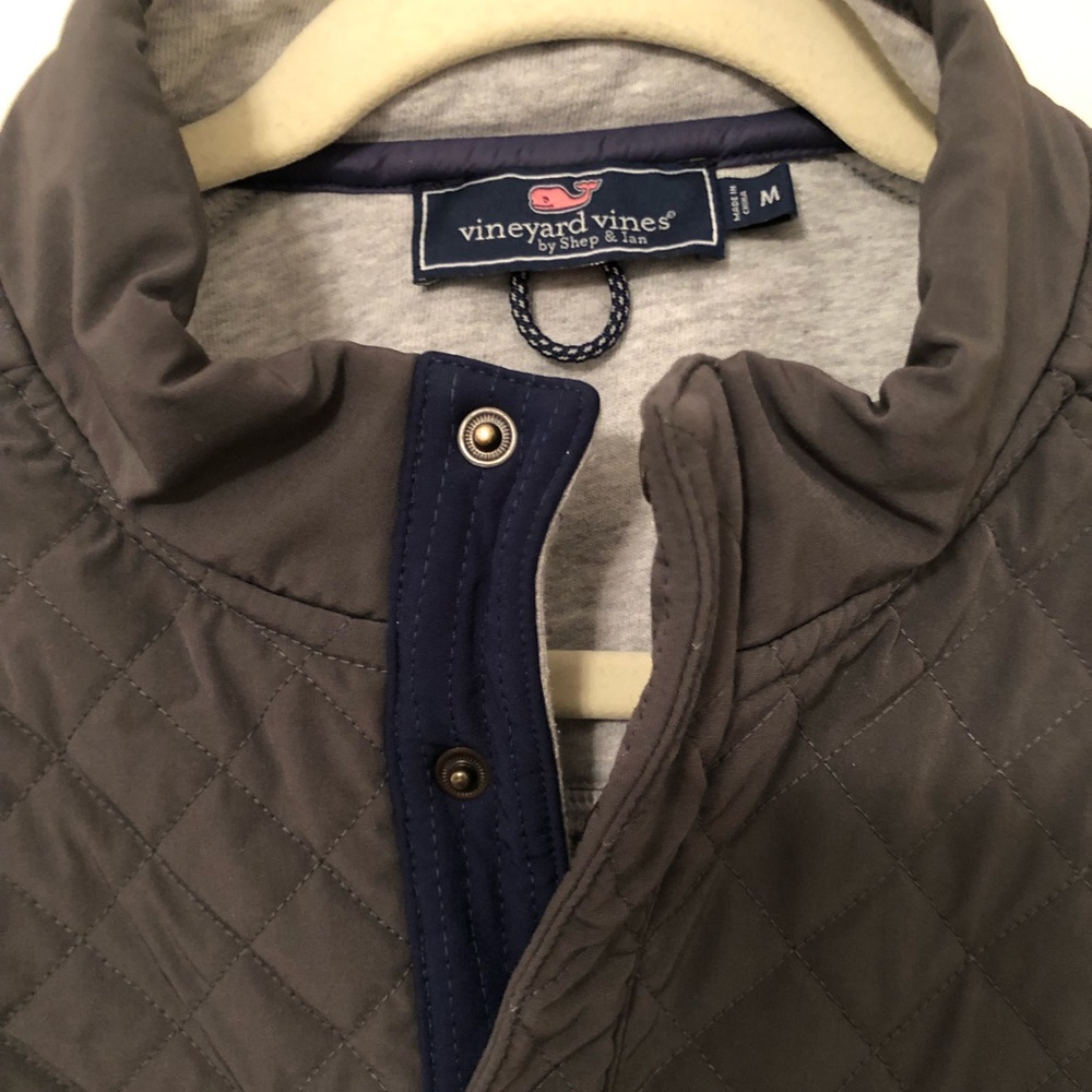 Vineyard Vines Shep Shirt quilted snap up pullover - Picture 6 of 7